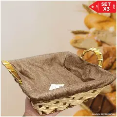 INSPIRA - Canasta Cesta Panera Multiuso Set x3