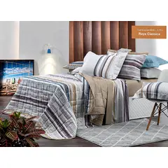 ALTENBURG - Cubrecama + Sábanas 100% Algodón Pima 200 Hilos Queen - CLASICO