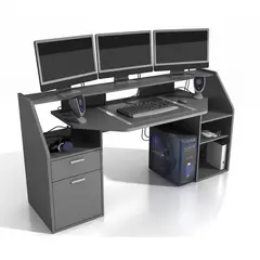 GENERICO - Escritorio Gamer Brook Moderno - Negro