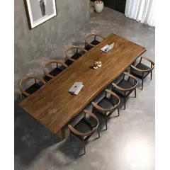 DMUEBLES - DM MESA CONFERENCIA PRIMU 300 CM + SILLONES - NEGRO