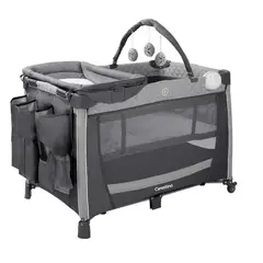 CARESTINO - Cuna Corral Plegable «GENOVA» Gris