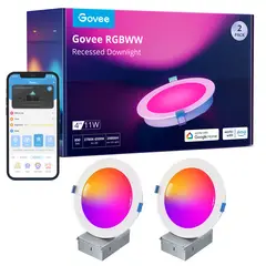 GOVEE - Downlight empotrable de 4 Pack x2 RGBWW Wifi + Bluethooth