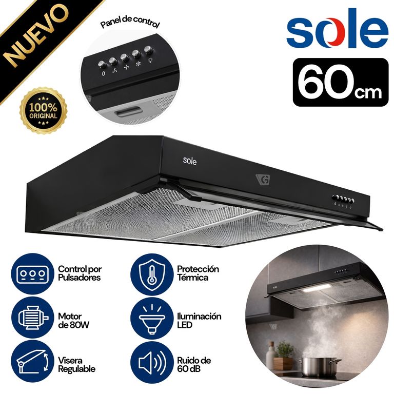 Campana Extractora Nyx Sole 60cm TURE96CO