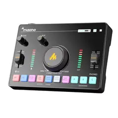 MAONO - Mezclador De Audio Tarjeta De Sonido Maono Escenario Efectos Portatil
