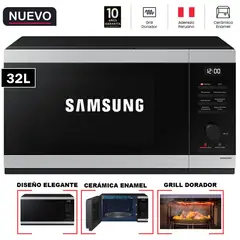 SAMSUNG - Horno Microondas 32 LT C/Dorador MG32DG4524ATPE