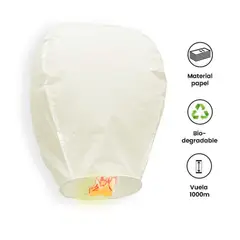 GENERICO - GLOBOS AEROSTÁTICOS DE CANTOYA PACK DE 2 UNIDADES - COLOR BLANCO