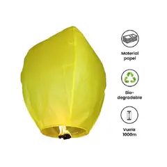 GENERICO - GLOBOS AEROSTÁTICOS DE CANTOYA X 1UND - COLOR AMARILLO