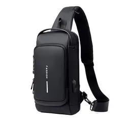 GENERICO - MORRAL ANTIRROBO CON CLAVE COLOR NEGRO