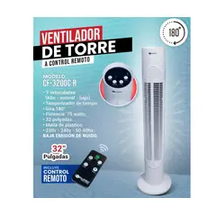 FUJITEC - VENTILADOR DE TORRE DE 32" CF-3200