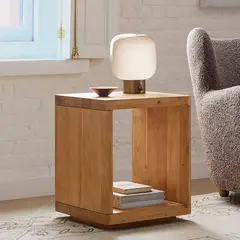 GENERICO - Mesa de Madera Lateral Chiara Claro Decoban Hogar