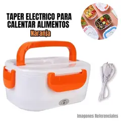 GENERICO - Taper Electrico para Calentar Alimentos - Naranja