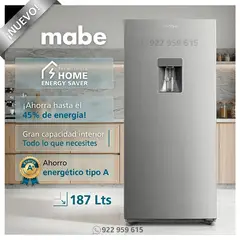 Mabe - Refrigeradora Monopuerta Mabe 187LT RMU202PXPRS1- INOX