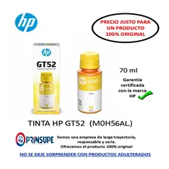 HP - BOTELLA DE TINTA GT52 YELLOW 100% ORIGINAL