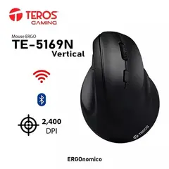 TEROS - Mouse Gamer Vertical Bluetooth Te-5169n - Ergonomico