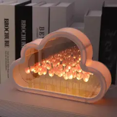 GENERICO - LÁMPARA FORMA DE ONDAS DE TULIPANES EFECTO INFINITO PARA ARMAR