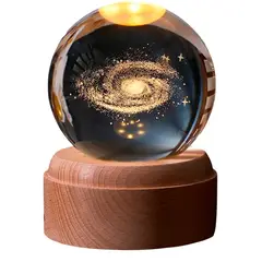 GENERICO - LAMPARA ESFERA 3D GIRATORIO GALAXIA