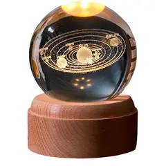 GENERICO - LAMPARA ESFERA 3D GIRATORIO SISTEMA SOLAR PLANETAS