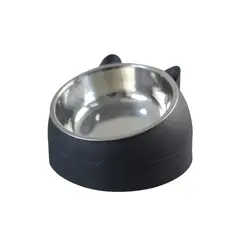 S&T - Plato Acero Inoxidable Para Mascotas Negro - Talla S