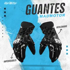 GENERICO - GUANTES IMPERMEABLE CON PROTECTOR DE METAL MADMOTOR TALLA L