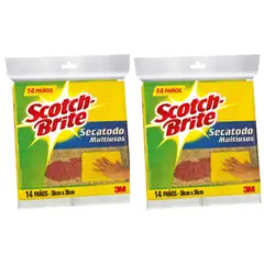 SCOTCH BRITE - Pack x2 Paño Secatodo x14