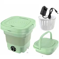 GENERICO - Mini lavadora Portátil Lava y seca Verde