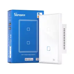 SONOFF - Interruptor Inteligente Sonoff T2 Blanco 2 Botones Wifi