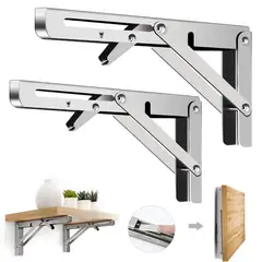 Pentha - Repisa Soporte Ángulo Plegable Push 30cm Pack X2