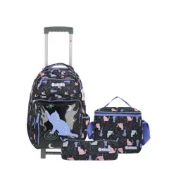 XTREM - Mochila Con Ruedas Run Pack 5Xt Black Purple Cat