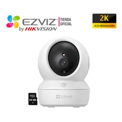 EZVIZ - Cámara Wifi H6C PRO 3MP Gira 360 Boton Llamada + Micro SD 64Gb