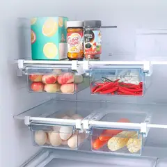 HOGARMAS - Cajón Bandeja Organizador Flotante Multifuncional para Refrigeradora