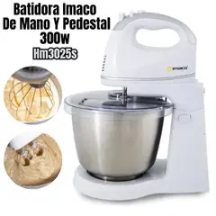 IMACO - Batidora de Mano y Pedestal con Tazón Acero Inoxidable
