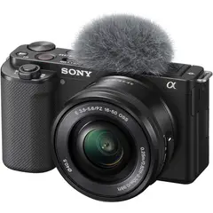 SONY - Camara ZV-E10 + E PZ 16-50mm f35-56 OSS + Estuche + Memoria 64GB