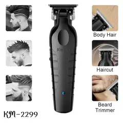 KEMEI - Maquina KEMEI de Corte de Cabello Barba Trimmer Inalámbrica Pro KEMEI KM 2299