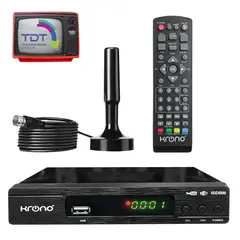 GENERICO - Decodificador TDT + Antena UHF Señal Digital HD para tu Televisor