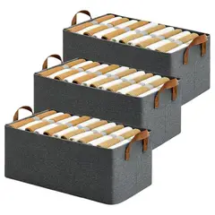 GENERICO - Organizador multiuso de ropa plegable PACK 3 UND con parante- Marco