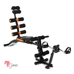 NO LOGO - Banca Abdominal Six Pack Multitrainer con Pedal