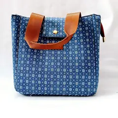 NACIONAL - Lonchera Térmica Jean con Circulos para Mujer