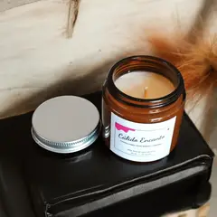 GENERICO - Vela Aromática de Cera de Soja – Canela Naranja y Manzana  100 Gr.