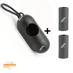 GENERICO - CAPSULA PORTA BOLSAS PARA DESECHOS NEGRO - CON 1 REPUESTO