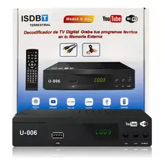 GENERICO - Decodificador Sintonizador Digital De Tv Full Hd + Antena Digital