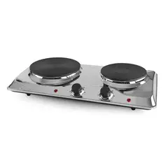 FINEZZA - Cocina Eléctrica 2 Hornillas FZ-204D4CH Acero