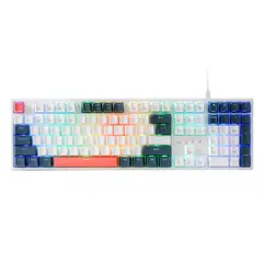 REDRAGON - TECLADO TRUNDLE K668WBO-RGB INGLES BLANCO-NEGRO