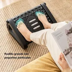 GENERICO - Reposapies Ergonomic Con Masajeador Relajante Oficina Hogar NEGRO