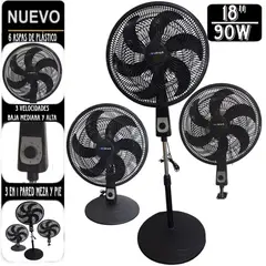 GENERICO - PACK DE VENTILADOR 3 EN 1 DE 18" PULGADAS 6 ASPAS ULTRAG