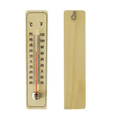 GENERICO - TERMÓMETRO DE PARED MEDIDOR DE TEMPERATURA MADERA 22 CM