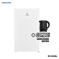 INDURAMA - FRIGOBAR 90 L BLANCO - RI-101BL + HERVIDOR OSTER NEGRO