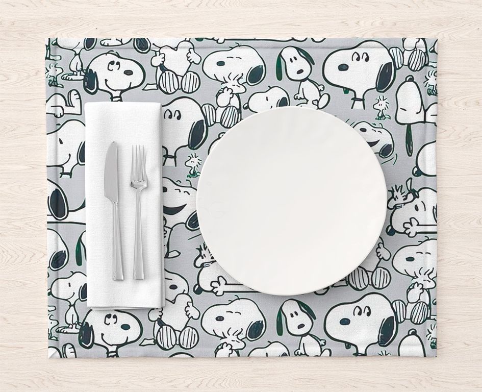 Set x 2 Individuales Snoopy Plomo