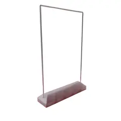 GYPSYZONE - Porta afiche en T 10x15cm acrilico 2mm con base traslucido PETG