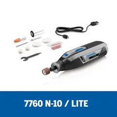 DREMEL - Minitorno Multipropósito Inalámbrico 4V Lite 7760 + 10 Accesorios