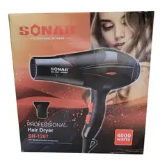 SONAR - Secadora de Cabello 4000 Watts Profesional SN-1267 Negro